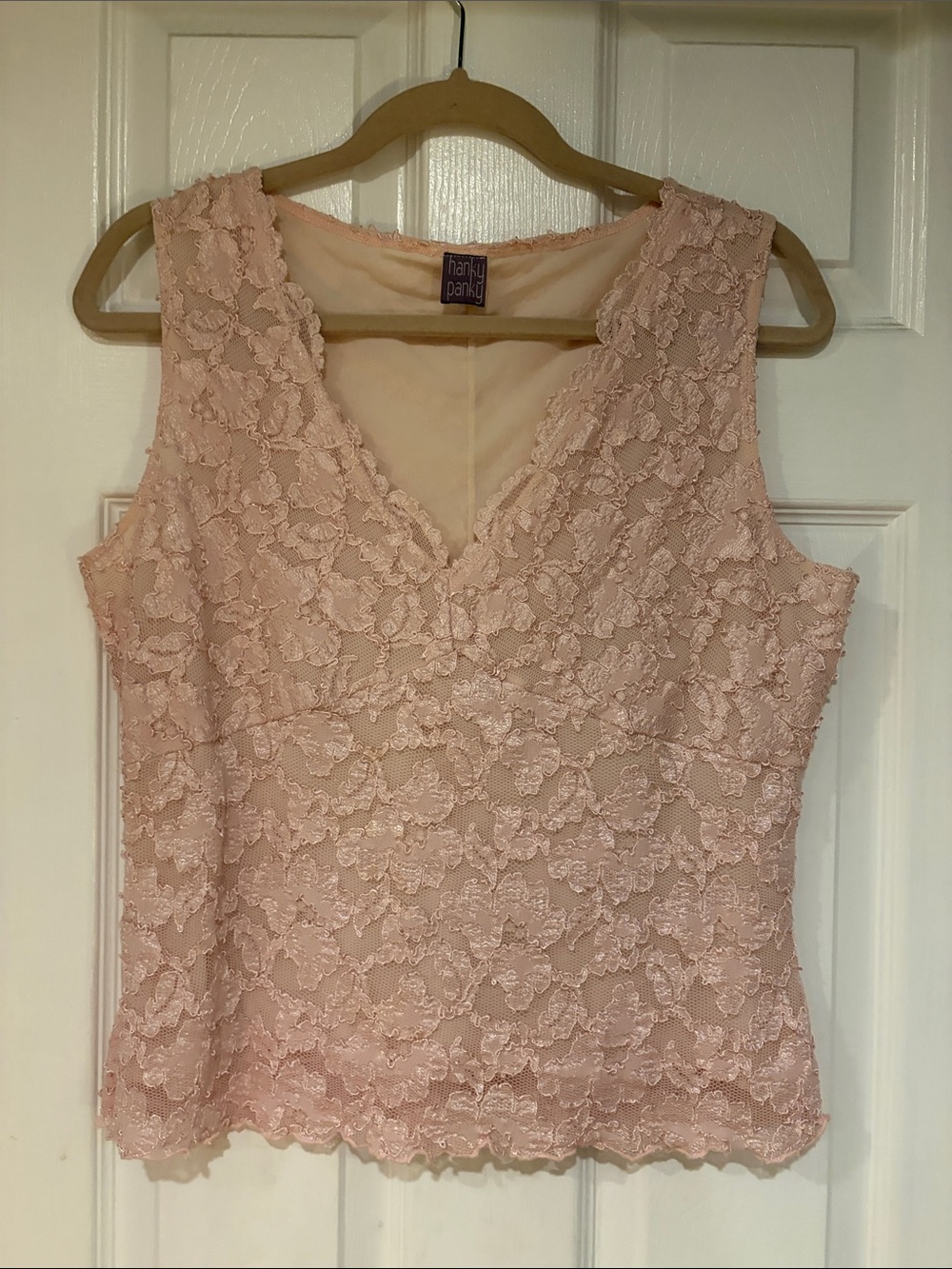 Hanky Panky Lace V-Neck Camisole in Blush